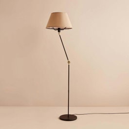 Opviq Lámpara de pie AYD-3480 Crema y Negro